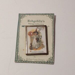 Bruce Elsass - Halloween Style Pin - Little Witch with Black Cat- Bethany Lowe